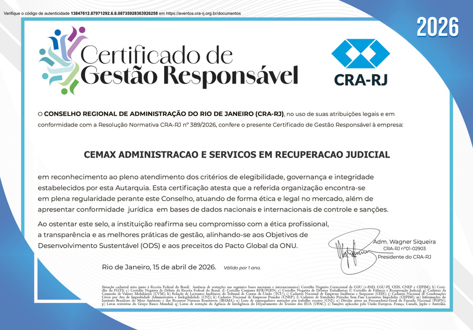 Certificado CRA-RJ